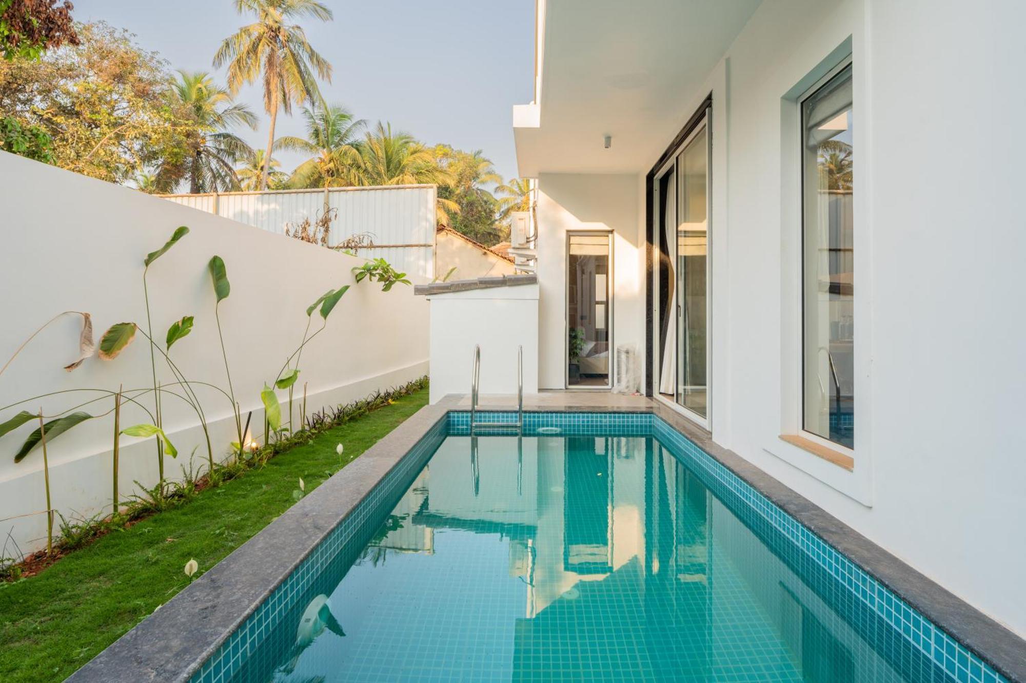 Elivaas Laguna Encanto 4 Bhk Villa With Pvt Pool & Terrace أنجونا المظهر الخارجي الصورة